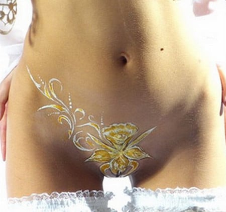 сложная интимная прическа лазер