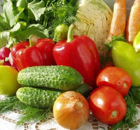 Не забывайте о свежих овощах и фруктах правильное питание