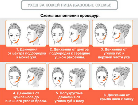 массажные линии схема